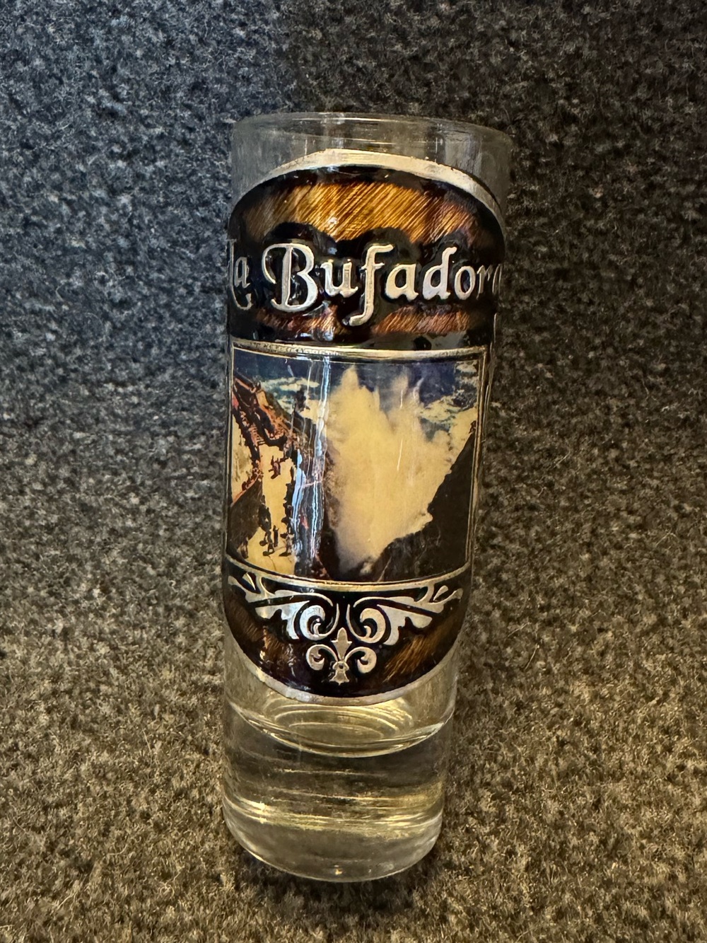 La Bufadora Ensenada Mexico Souvenir Tequila Shot Glass Tall Barware Collectible